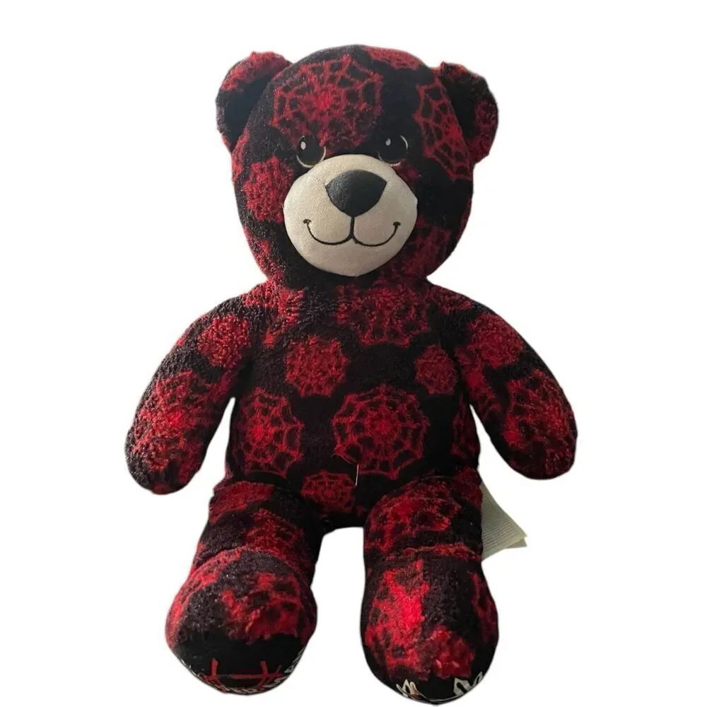 Build-A-Bear Red Black Marvel Spider Man Miles Morales Spiderverse Bear 16"